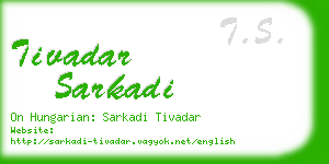 tivadar sarkadi business card